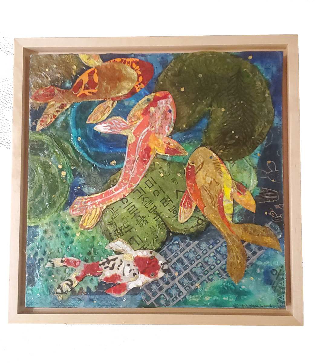 Koi Fish with Lily Pads by Jan Somers, Image 2.