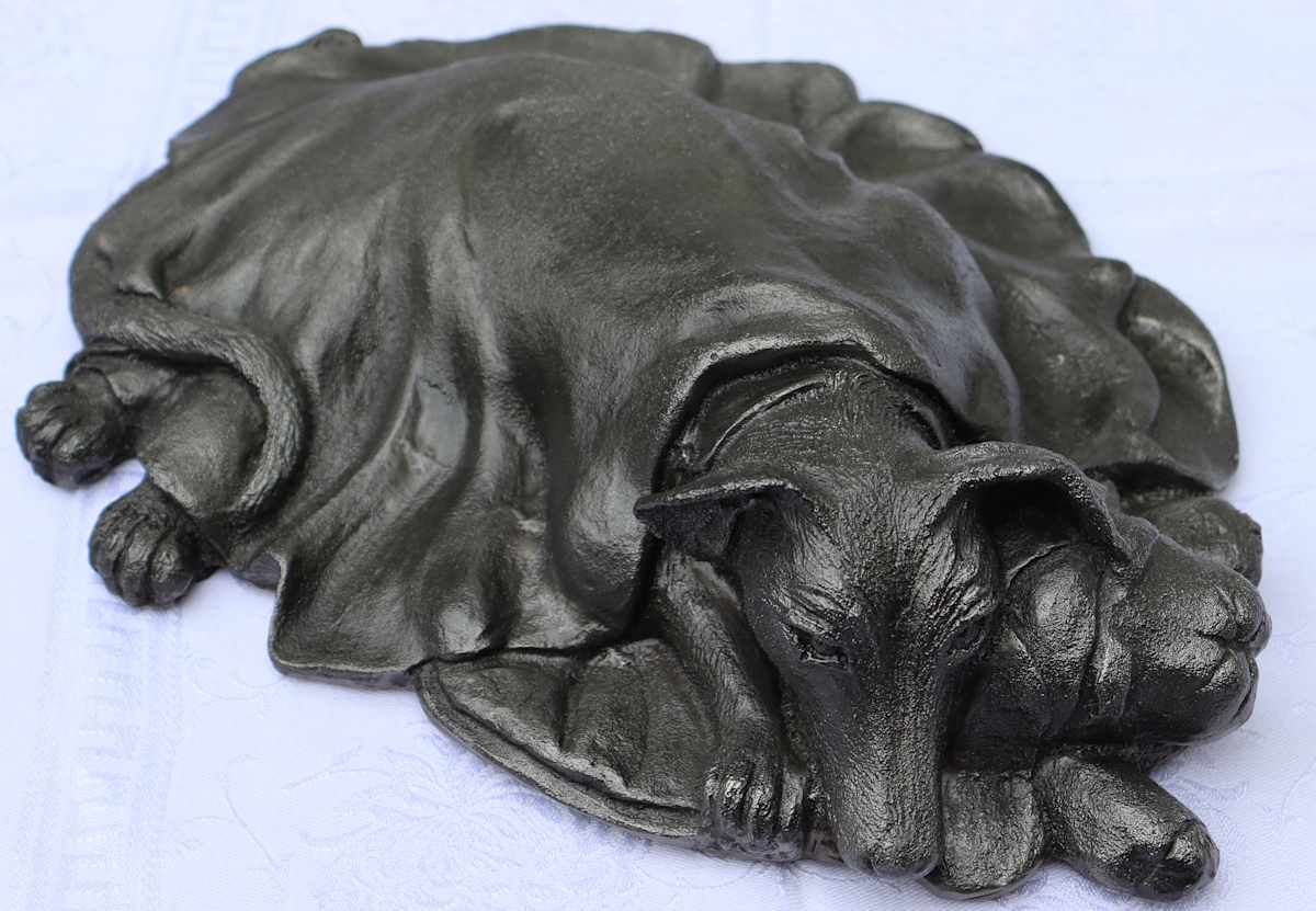 Alonso and Lambchop by Jan Somers  Image: My little Galgo loves his Lambchop