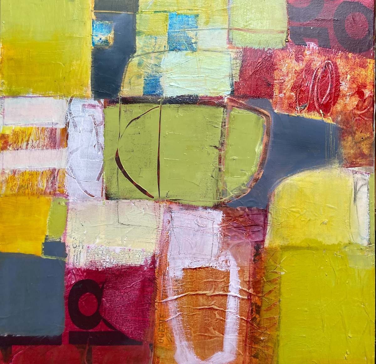 obelisk by Patricia Coughlin  Image: oil and collage