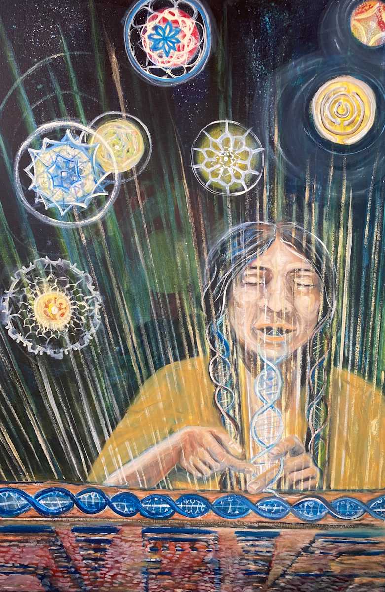 Weaving Light by Josephine Thomason by Heart of the Sun Gallery  Image: Singing DNA into form