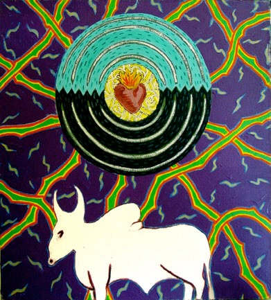 Sacred heart with Bull by Francis Pavy 