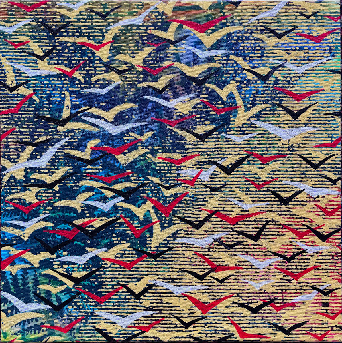 Flock before the Storm by Francis Pavy 