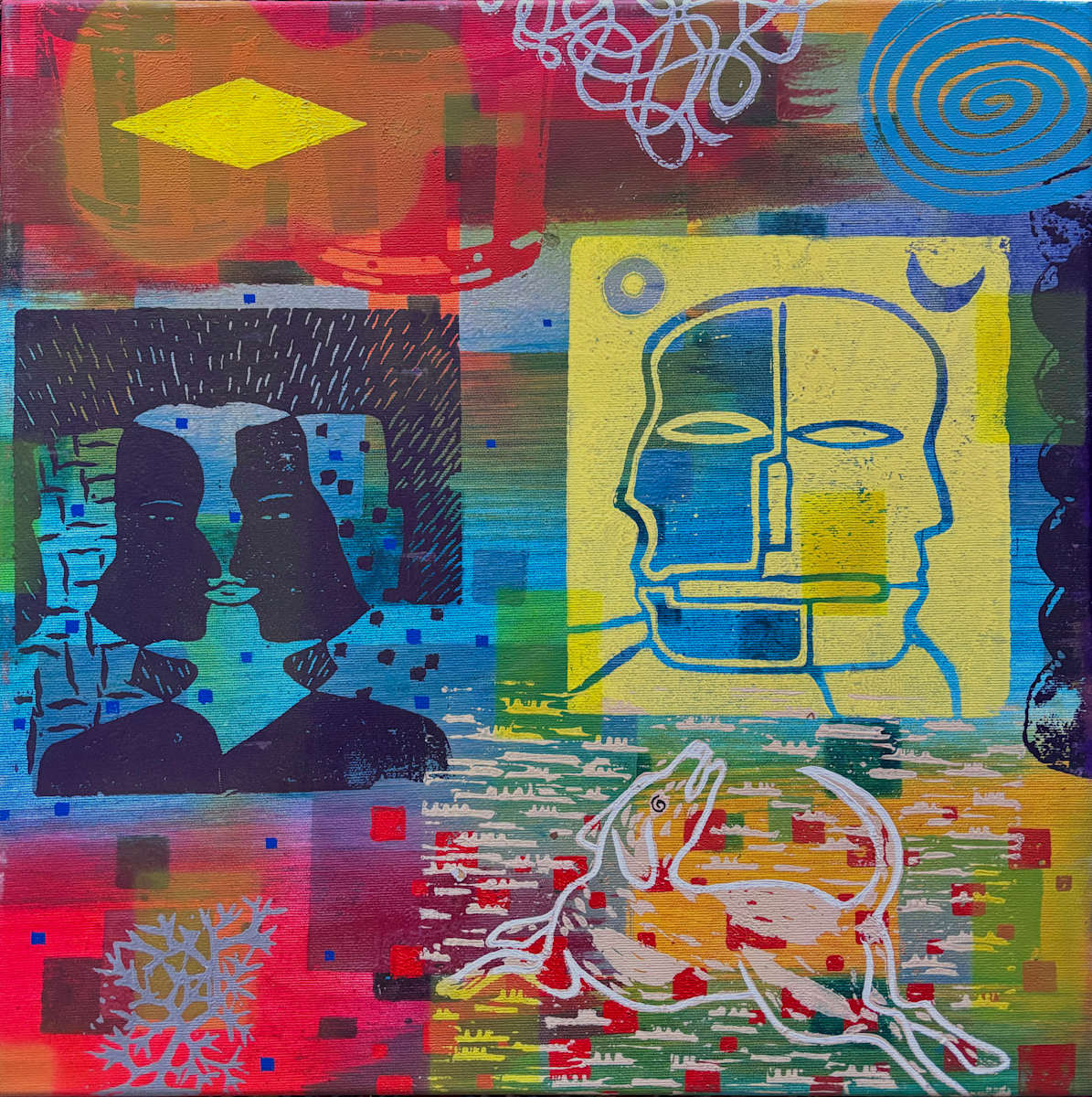 Yellow diamond with hound by Francis Pavy 