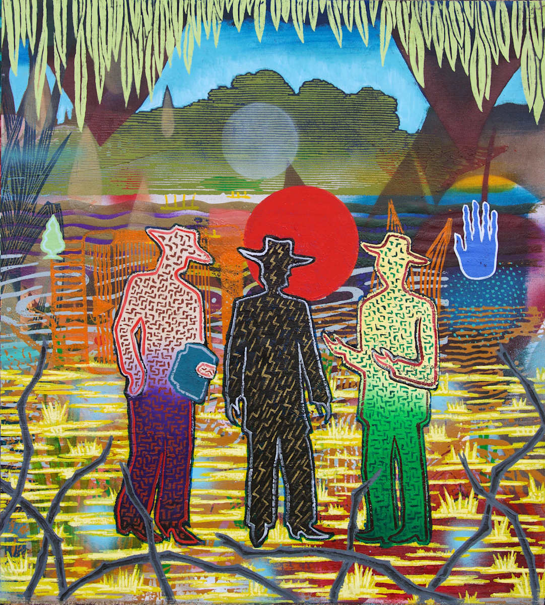 3 MEN TALKING by Francis Pavy, Image 1.