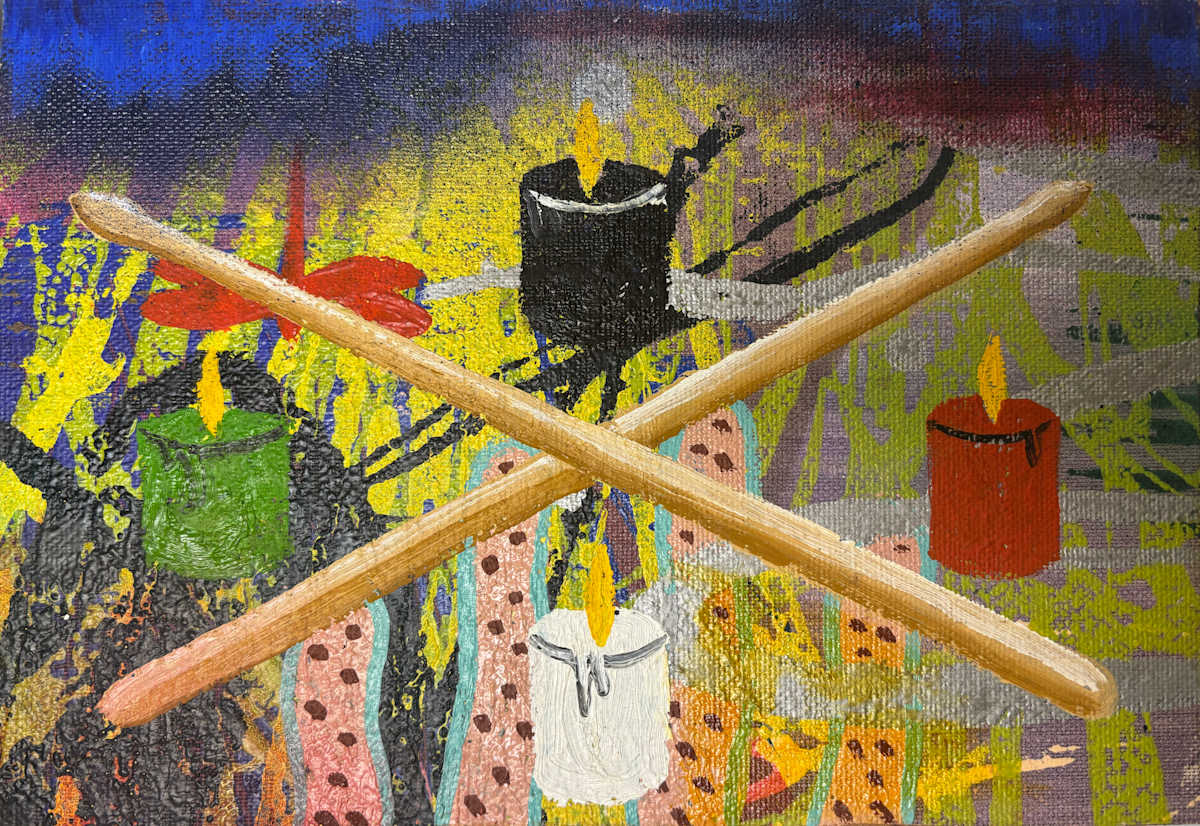 Burning Candles For the Drummer (study) by Francis Pavy 