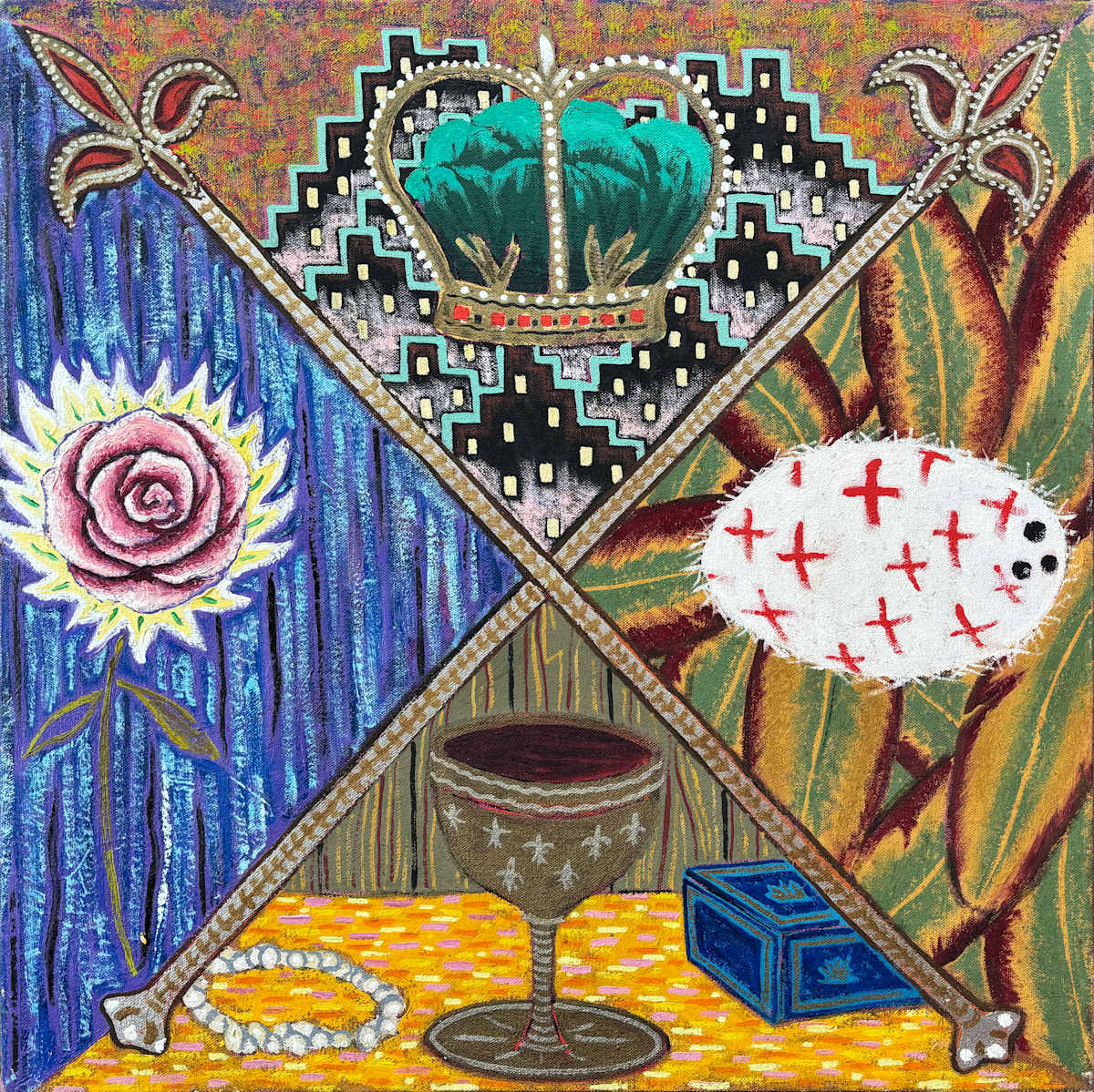 Crown ,Scepter, Coconut & Goblet by Francis Pavy 