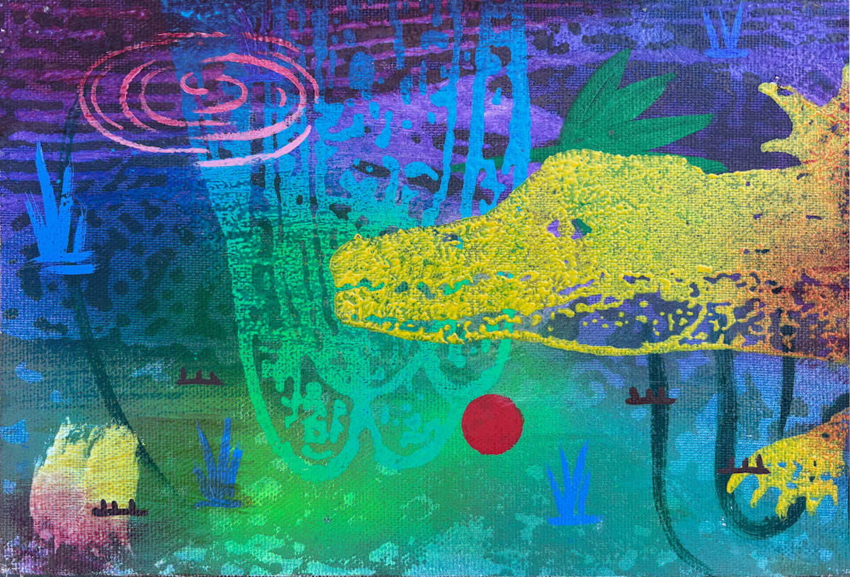 Indian Bayou Alligator study by Francis Pavy, Image 2.