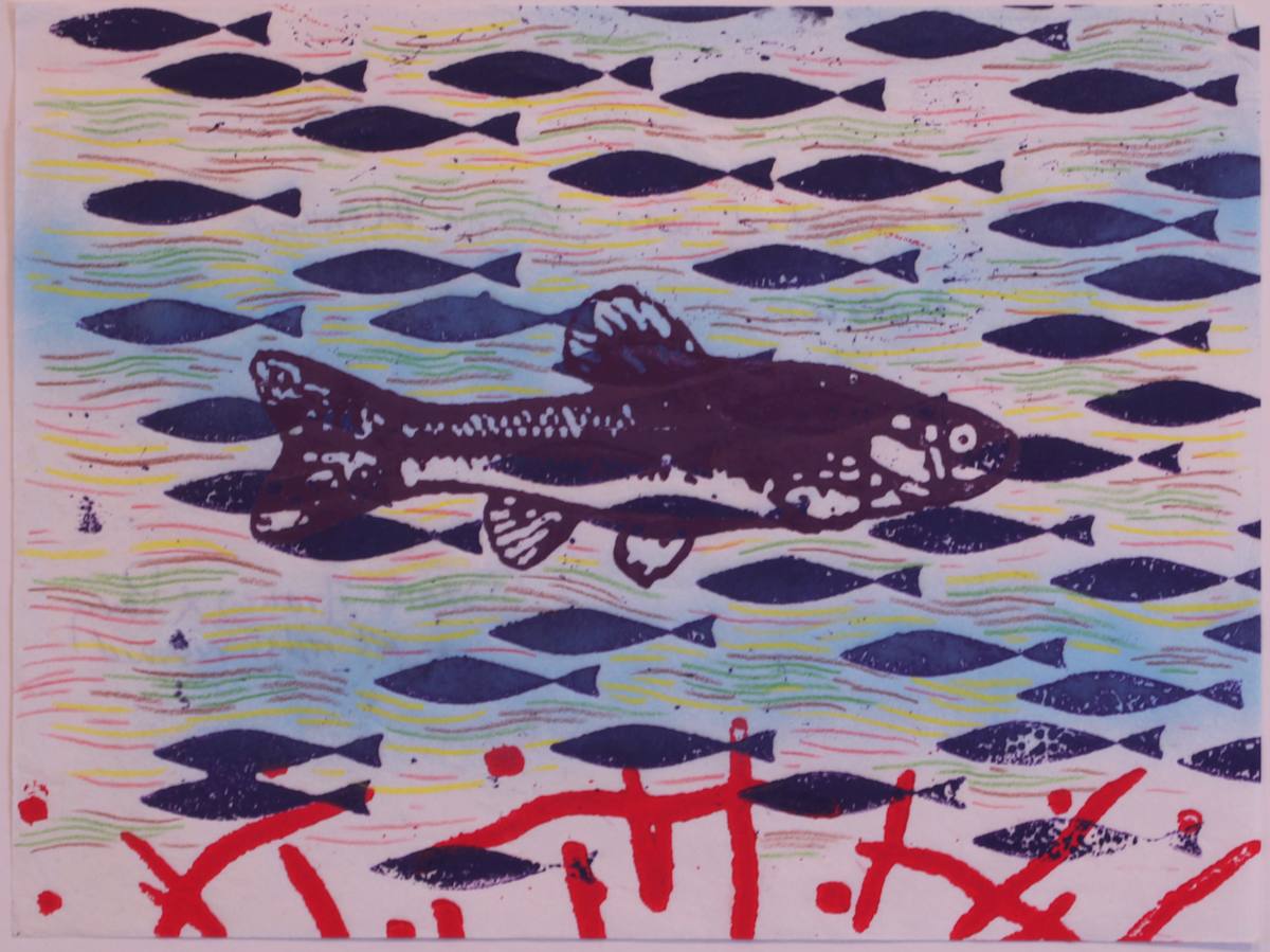 School with purple Minnow by Francis Pavy, Image 2.
