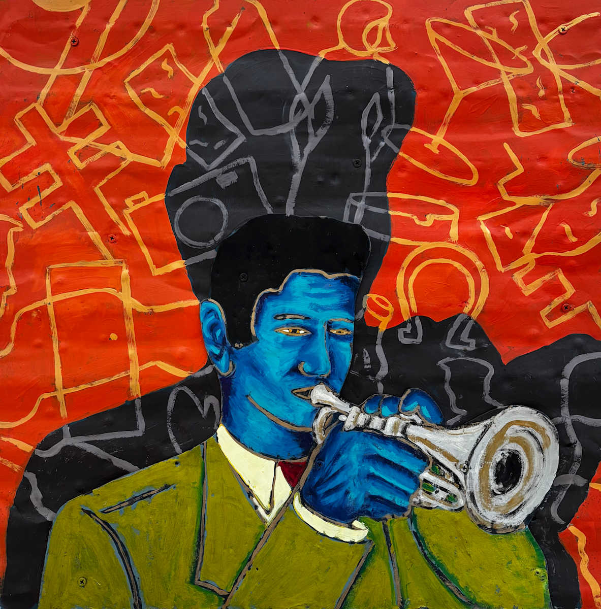 Pocket Trumpet Player with Shadow by Francis Pavy, Image 1.