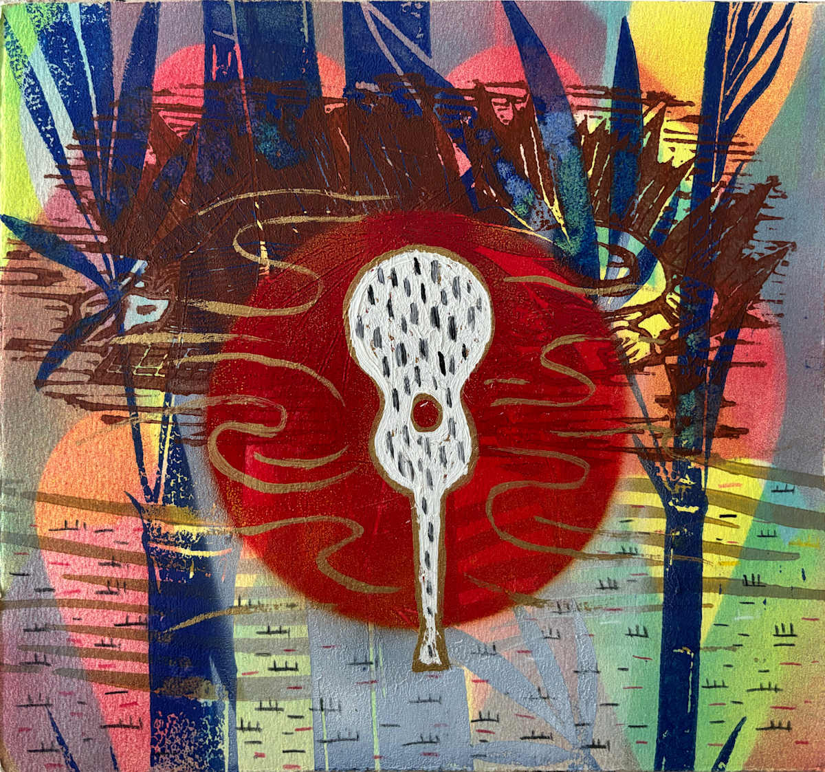 Wanderer with Red Moon guitar by Francis Pavy 
