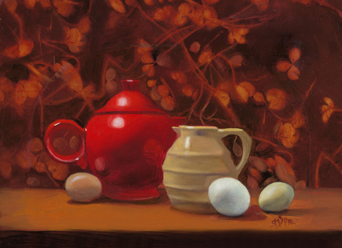 Fiesta Ware and Eggs by Susan Martin Spar 