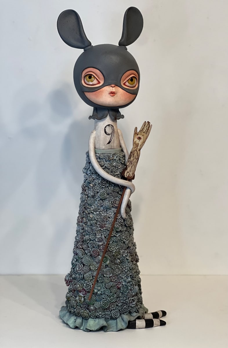 Masked Flora No. 9 ( the judgmental witness) by Kathie Olivas 