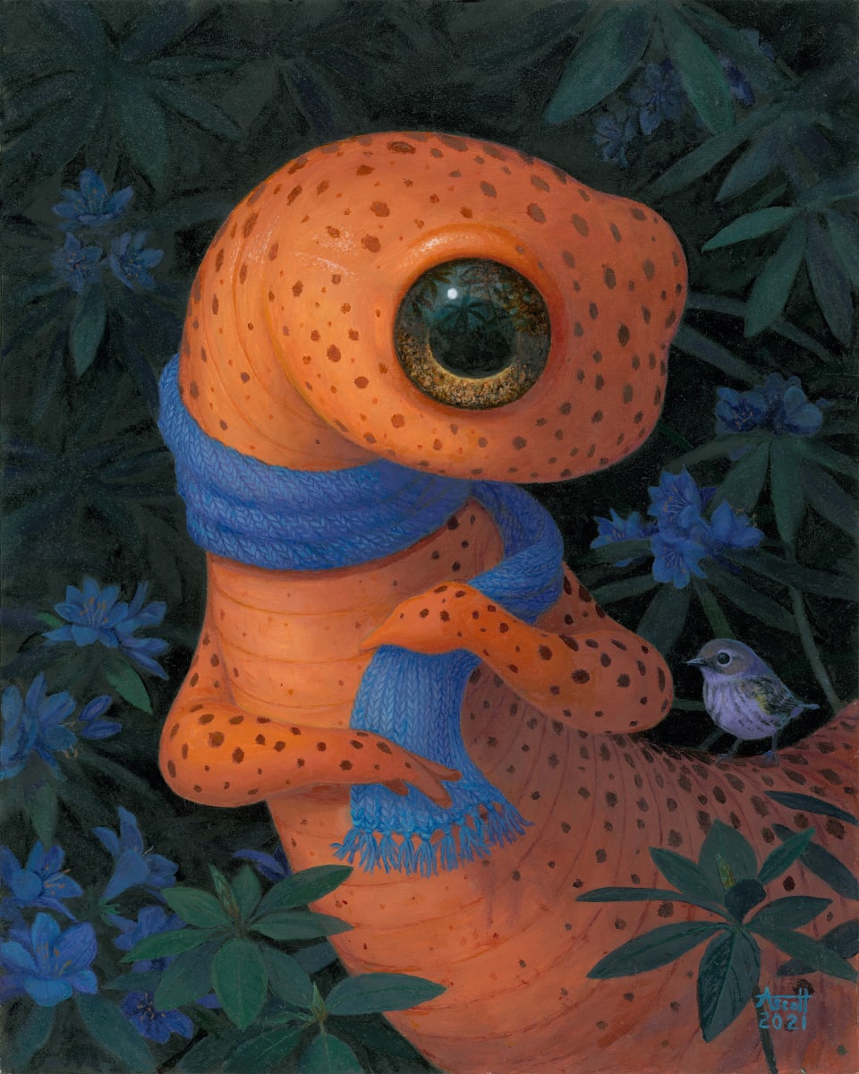 Amid The Blue Azaleas by Thomas Ascott 