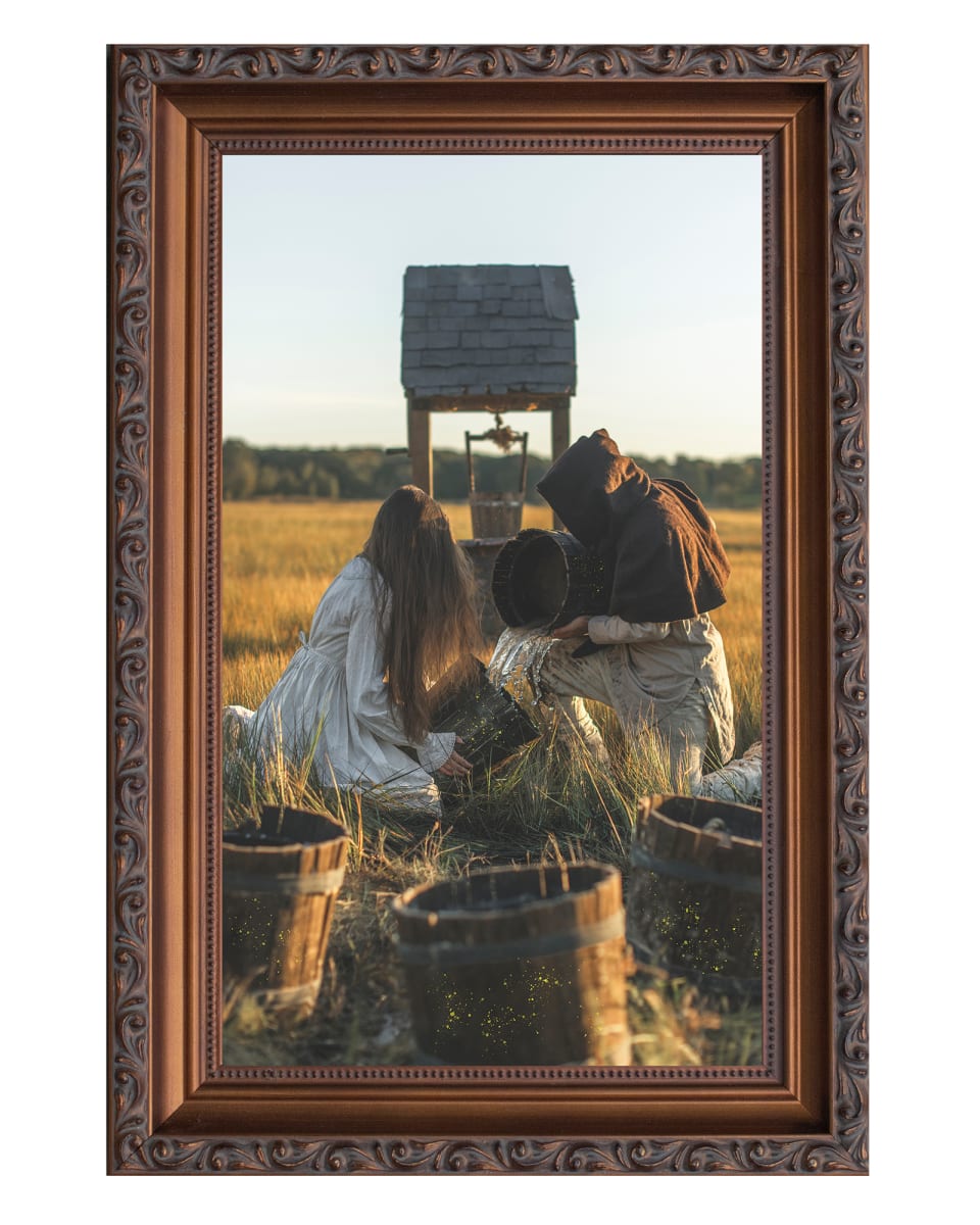 VI - Six of Cups - Minor Arcana - 24kt Gold Leaf Embellished by Nicolas Bruno, Image 1.