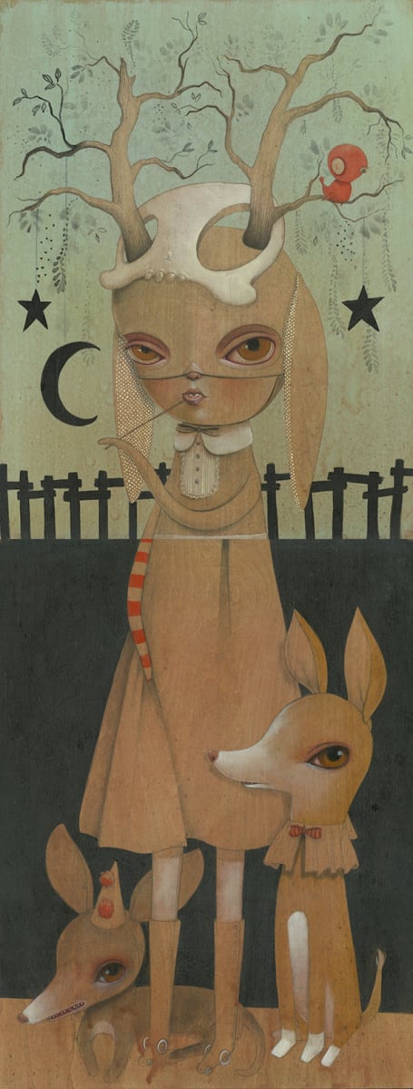 Standing Night Jackelope by Kathie Olivas 