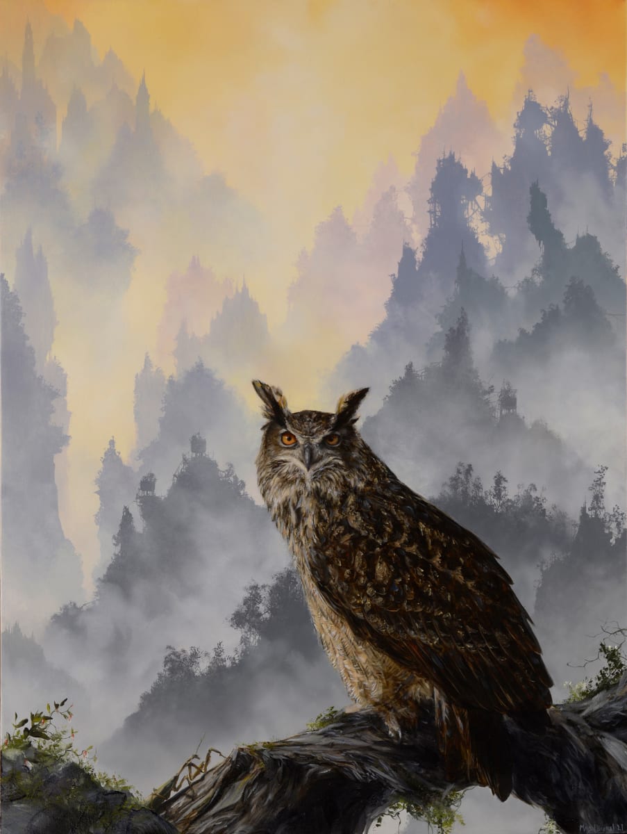 Eagle Owl and Mantis by Brian Mashburn 