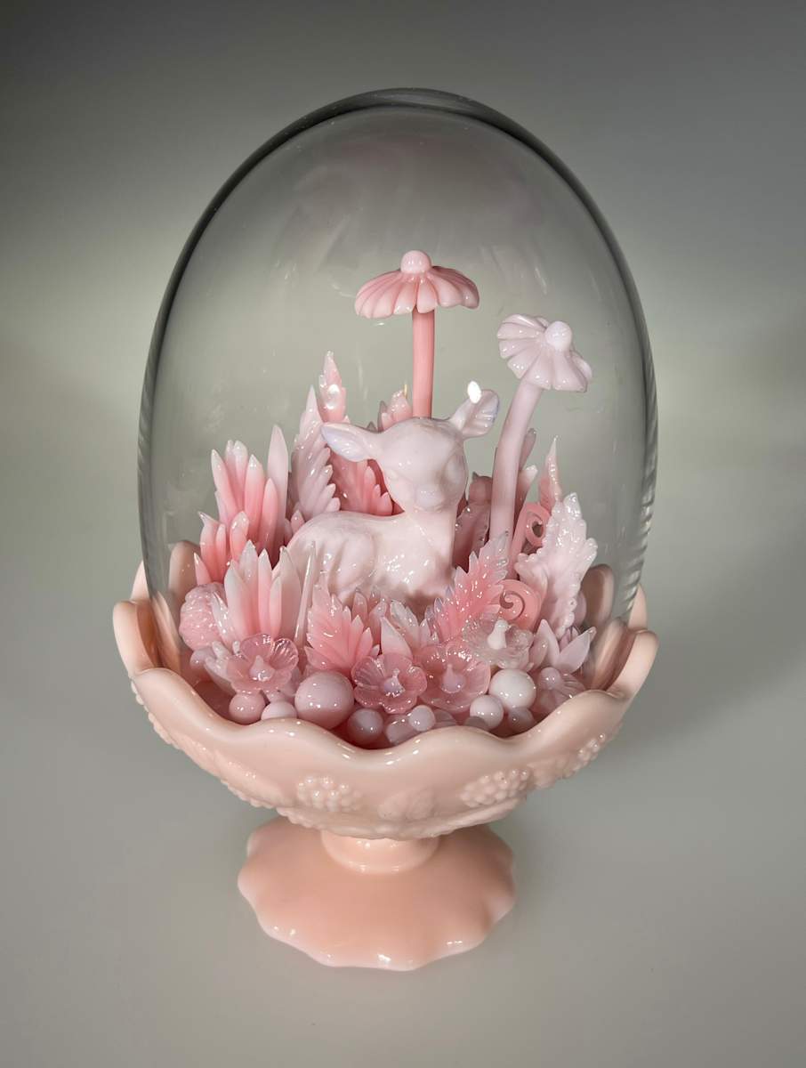 Fawn in Berry Bowl by Amber Cowan 