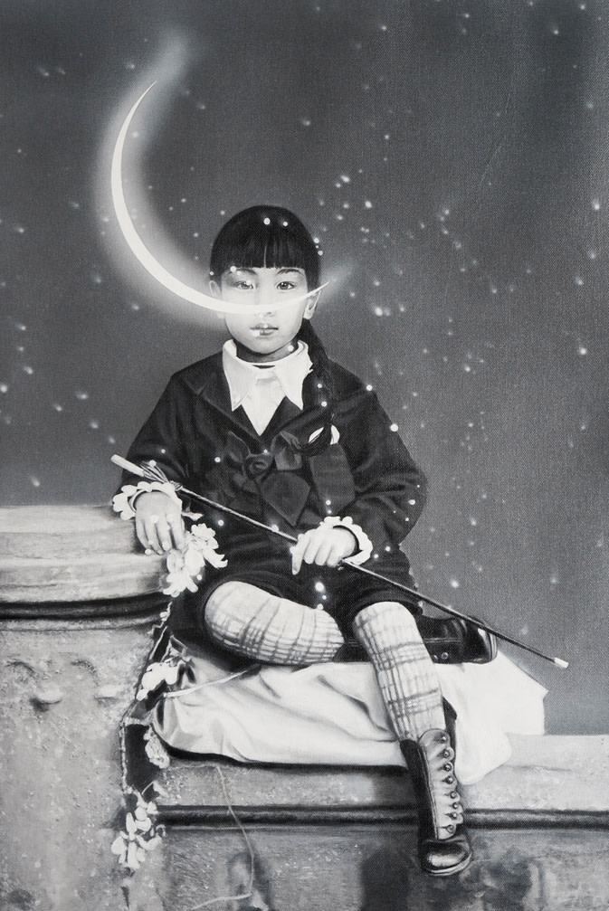 Girl and Moon by Zoé Byland 