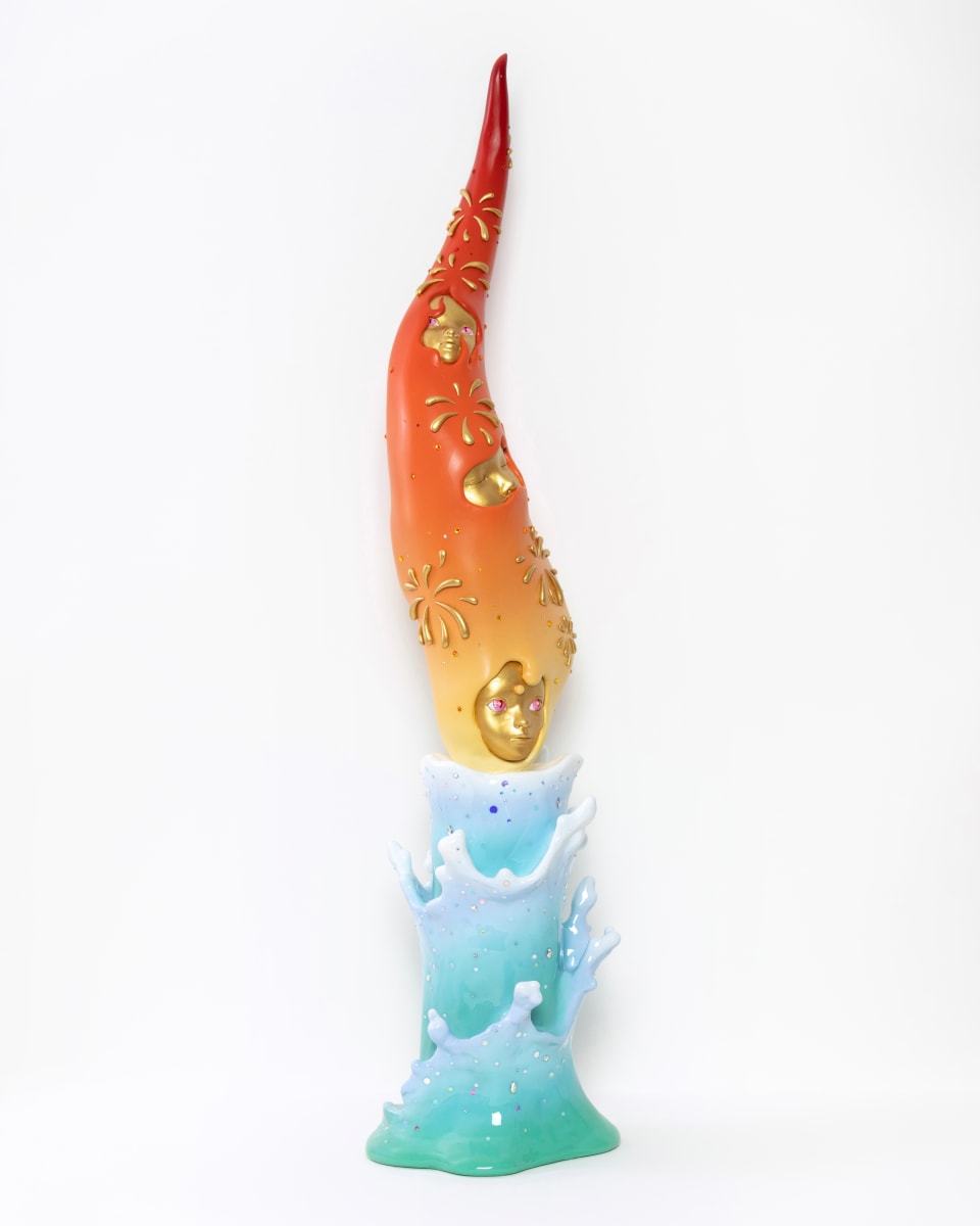 Dancing Flames By The Sea by Tina Yu 