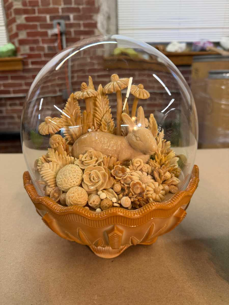 Bunny Resting in Chocolate by Amber Cowan 