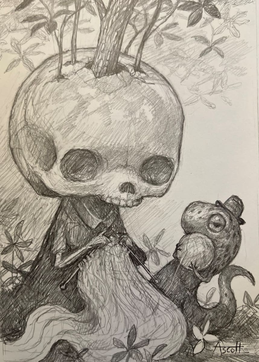 Knitting Beneath a Shade Tree by Thomas Ascott, Image 1.