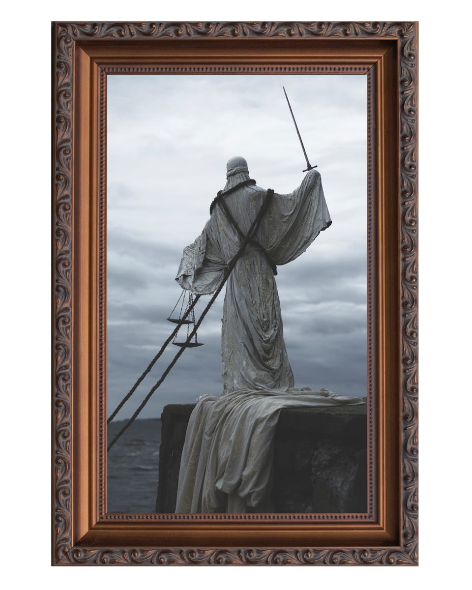 XI - Justice - Major Arcana - 24kt Gold Leaf Embellished by Nicolas Bruno, Image 1.