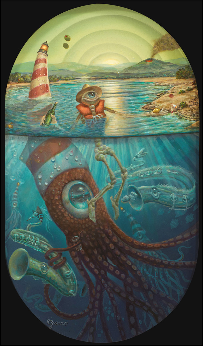 Happy hour in the blues lagoon saloon by Mark Garro 