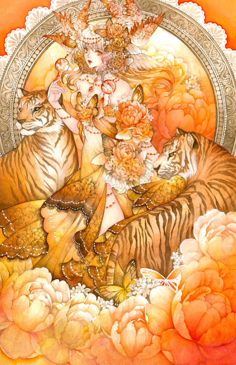 Orange Peony by Laverinne, Image 1.
