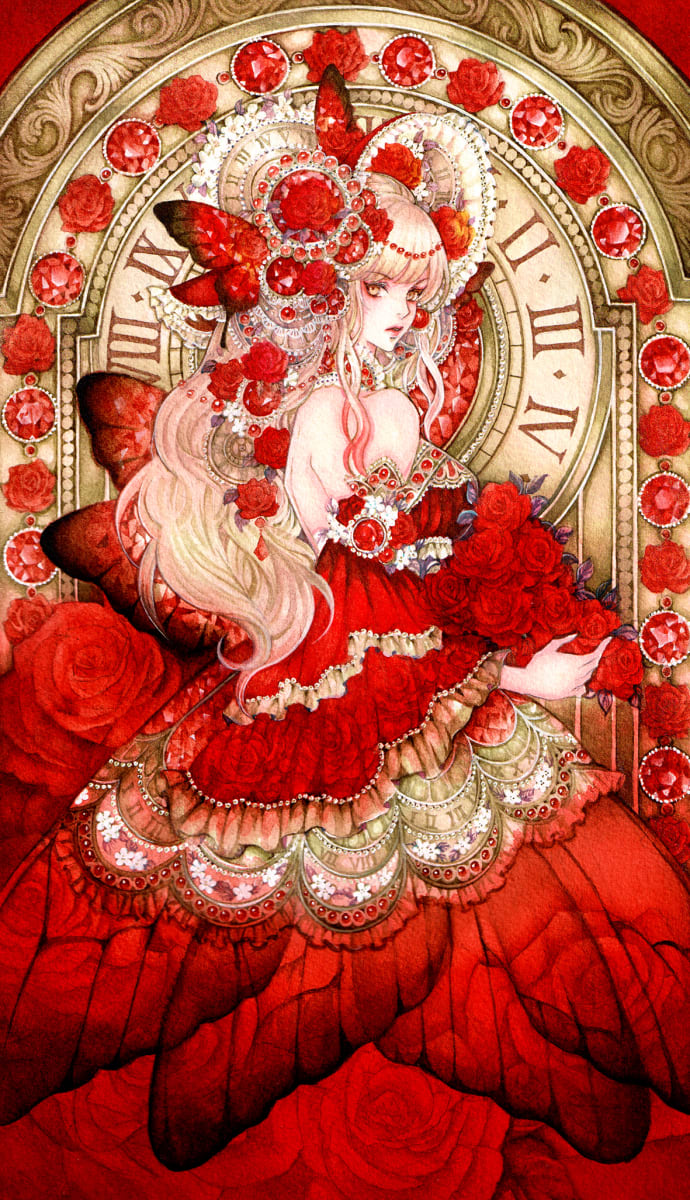 Ruby Clock by Laverinne, Image 1.