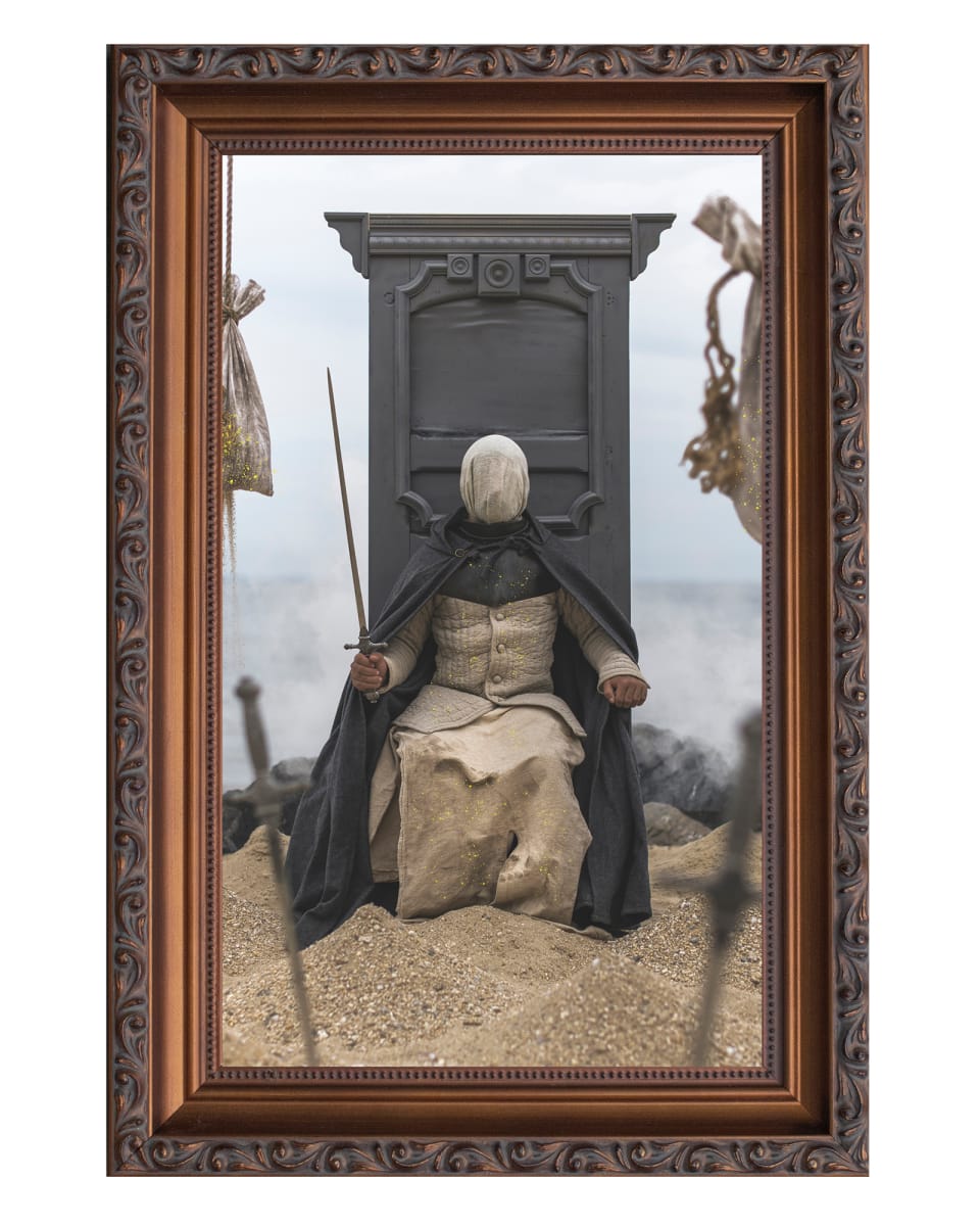 King of Swords - Minor Arcana - 24kt Gold Leaf Embellished by Nicolas Bruno, Image 1.