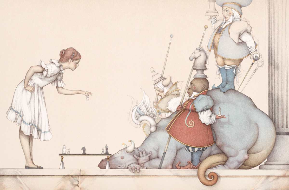 The Chess Game (Child’s Play) by Michael Parkes, Image 1.