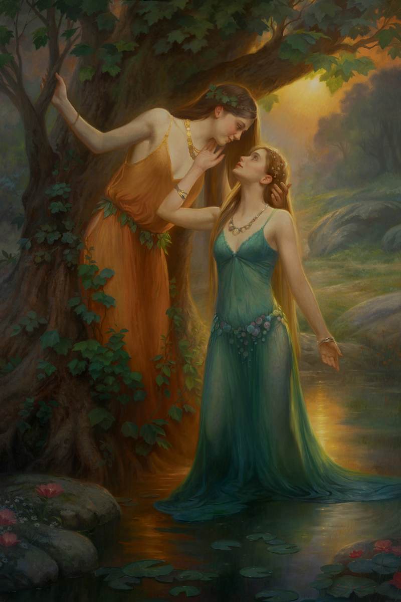 The Dryad and the Nymph by Howard Lyon 