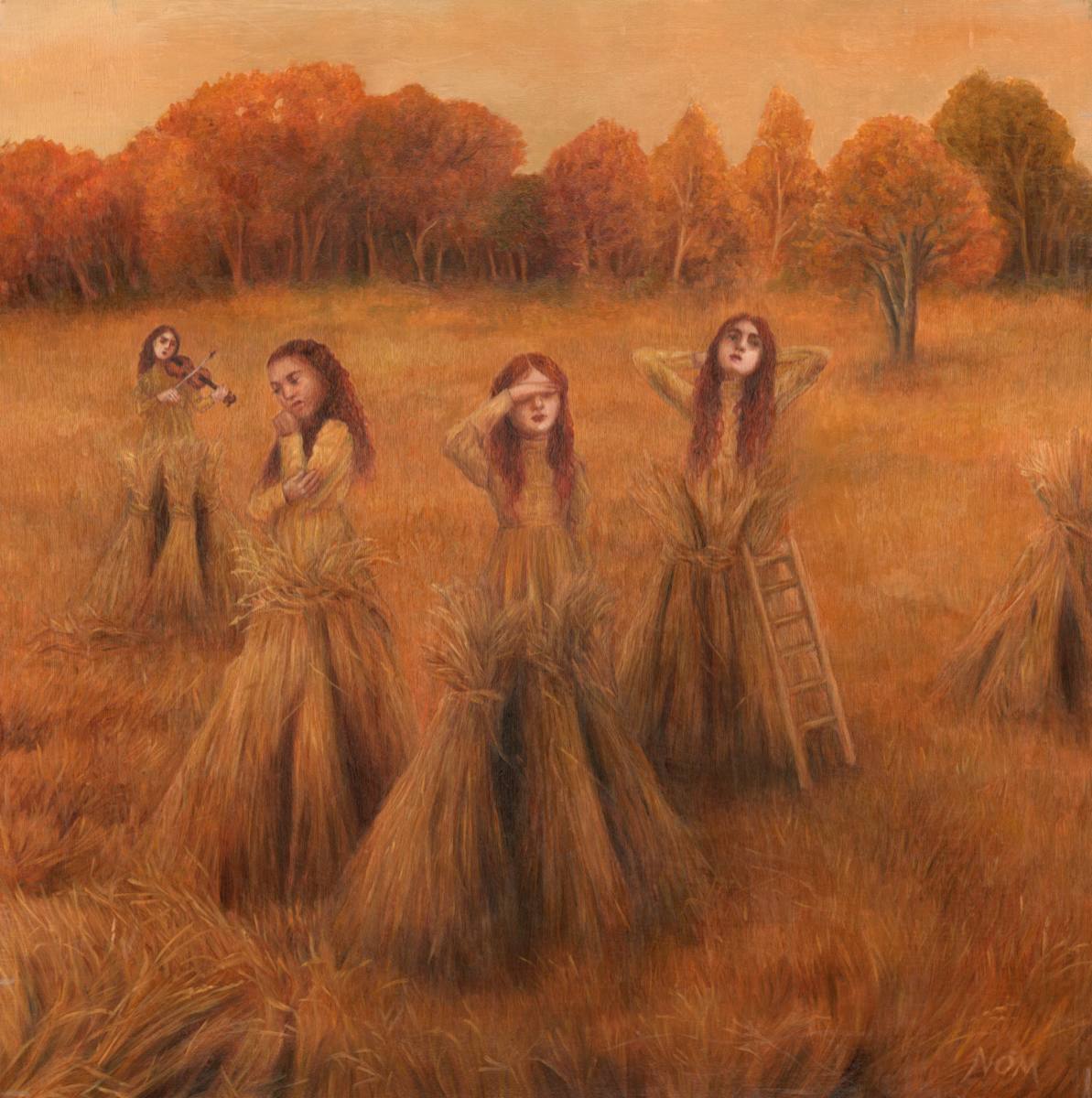 The wheat sheaves by Nom Kinnear King 