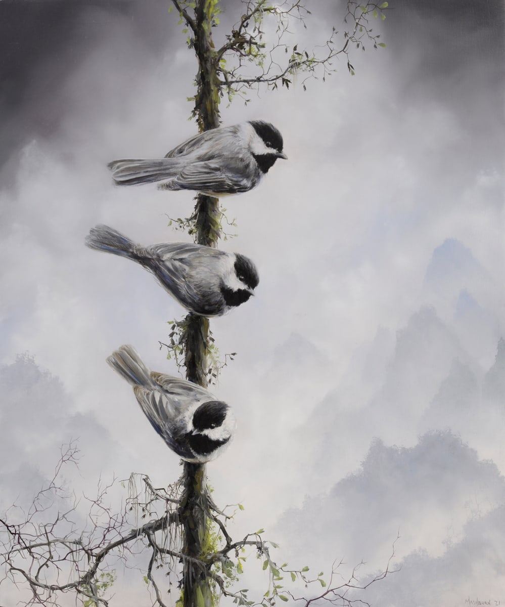 Three Chickadees by Brian Mashburn 