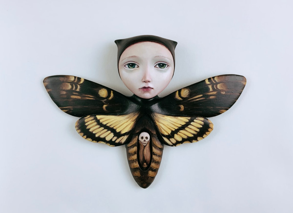 Bardo. Deaths head moth by Zoe Thomas 