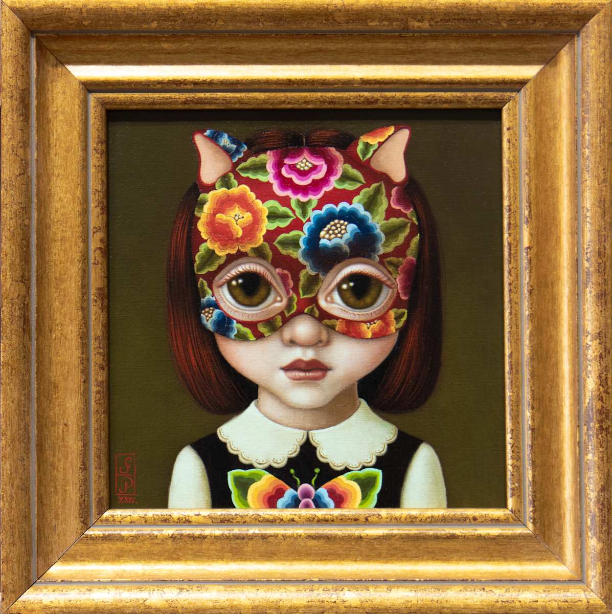 Colorful cat girl by Flor Padilla 
