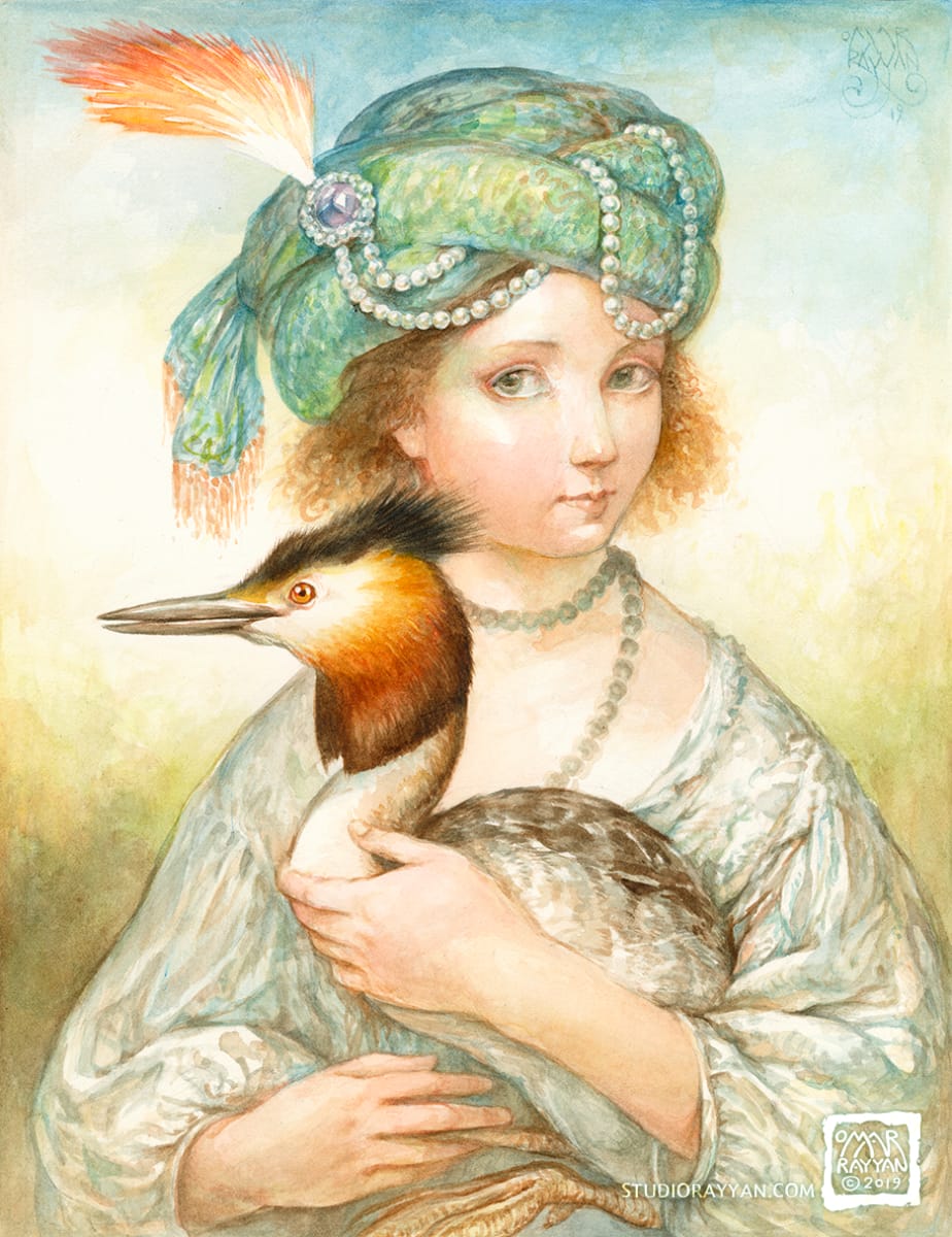 Girl with Grebe by Omar Rayyan, Image 1.