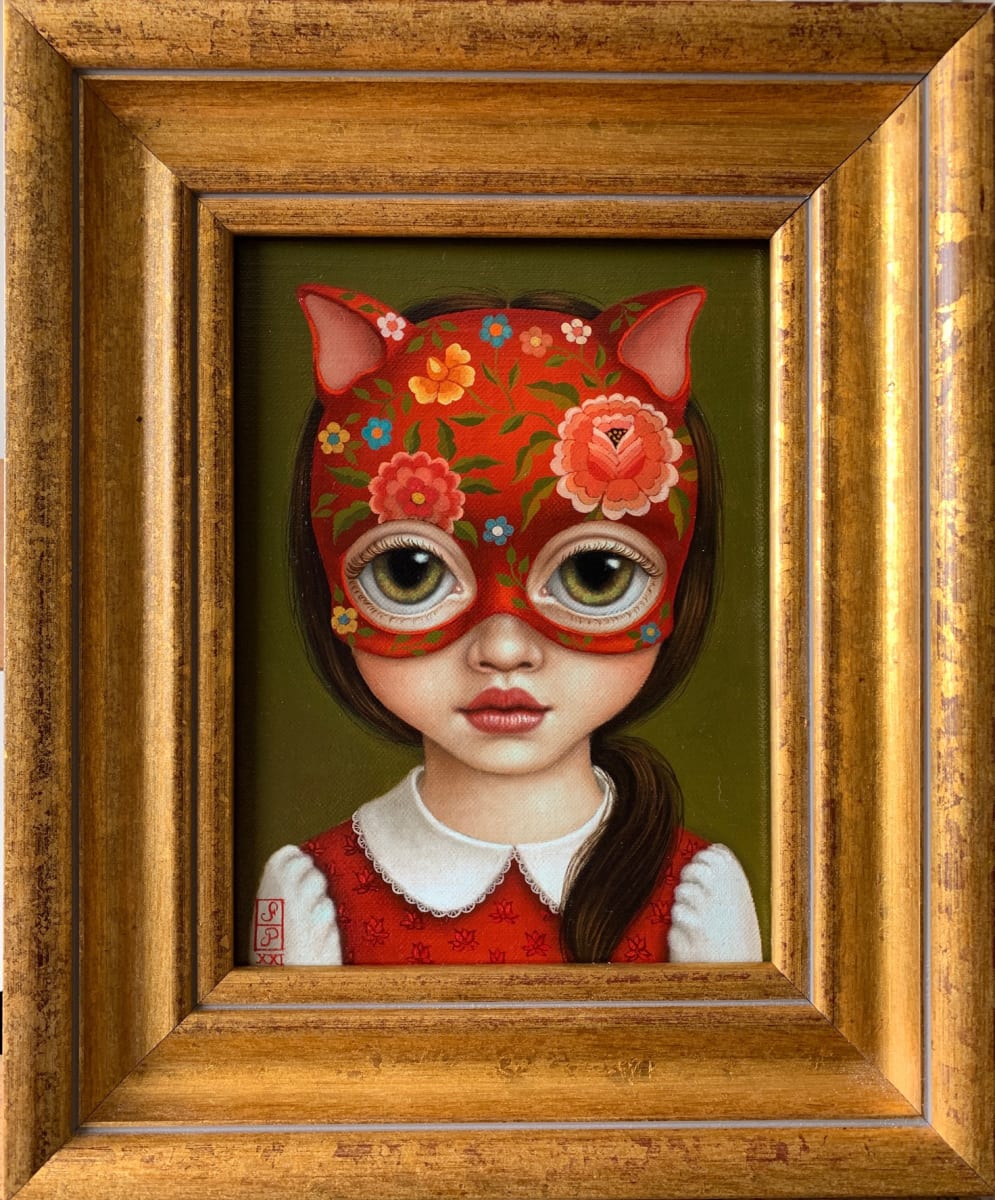 Red Cat Girl by Flor Padilla 