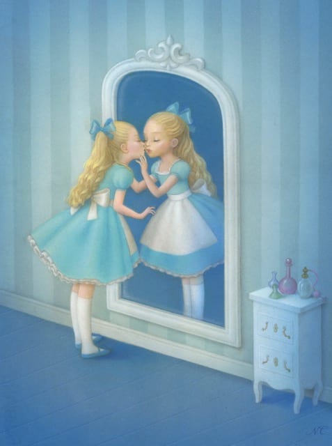 Into the Looking Glass by Nicoletta Ceccoli 