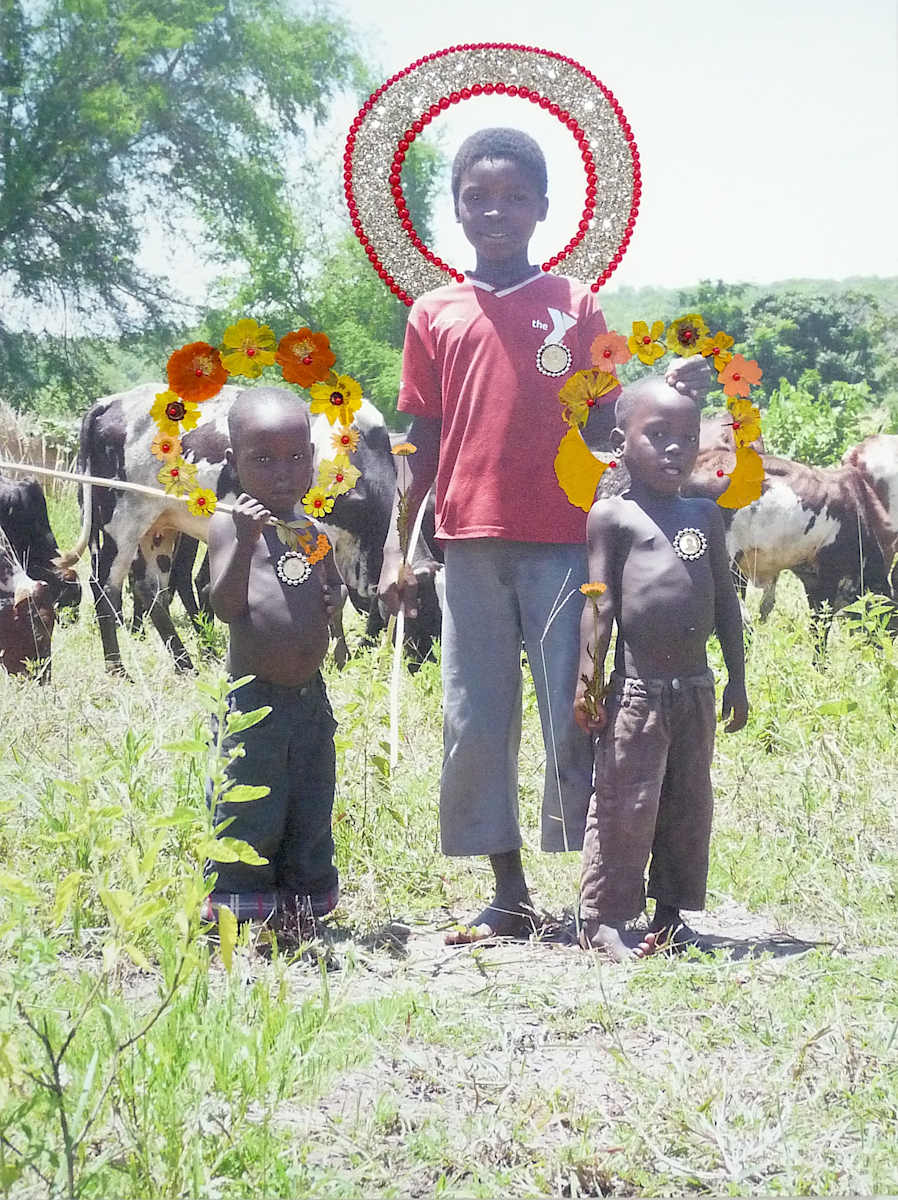 Three Cow Boys at Lake Niassa by Nafeesah Allen Tembe, Image 1.