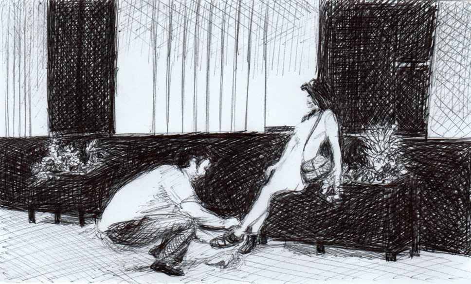 A ses pieds - Tissu by Marie Désert 