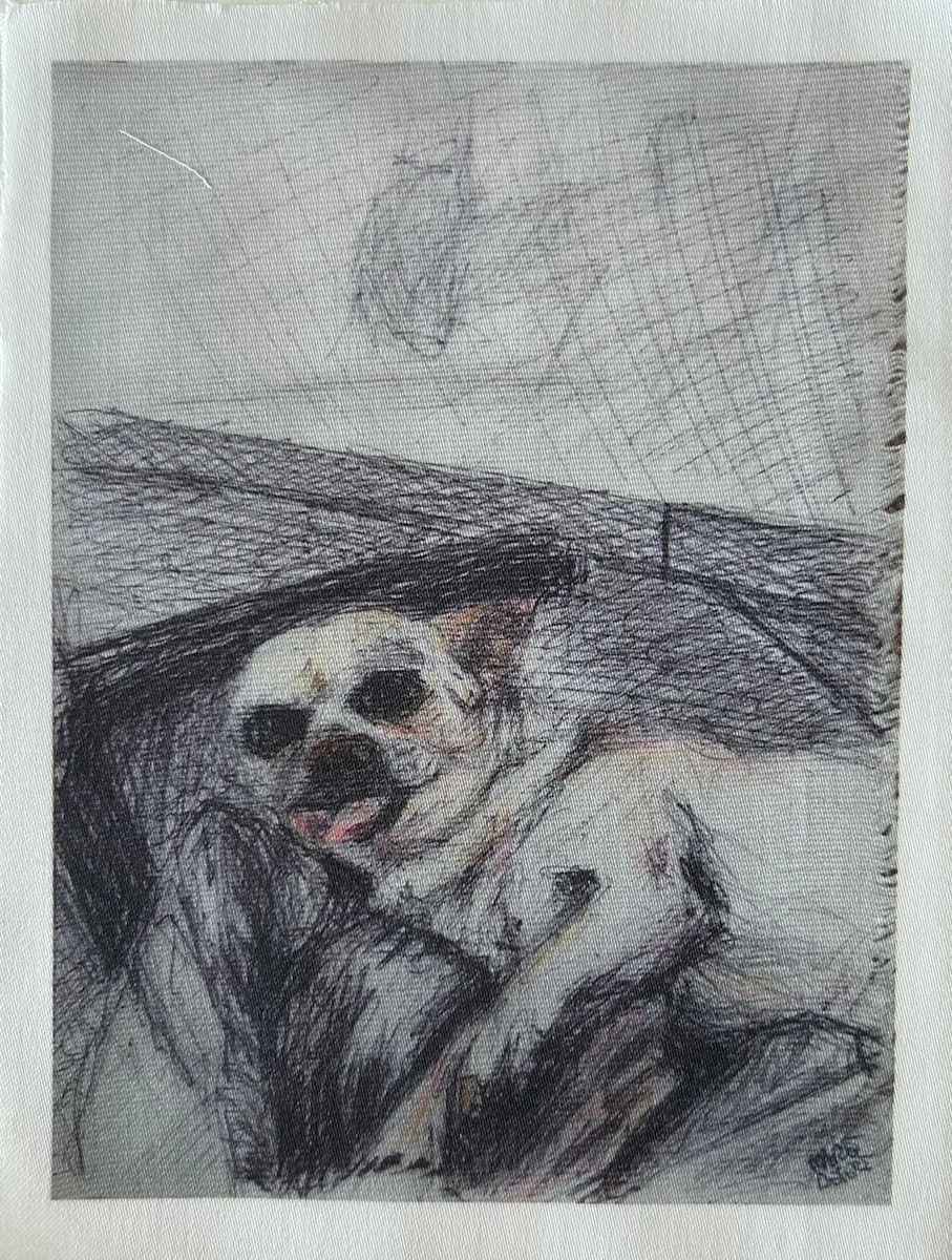 Tissu - Lovely Dog II by Marie Désert 