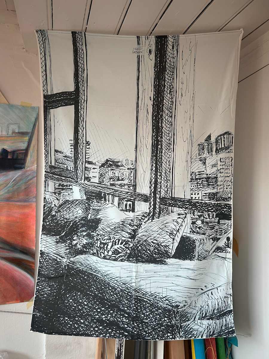 Foulard- Refuge by Marie Désert 