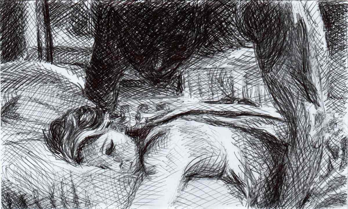 Penché sur elle - Tissu by Marie Désert 
