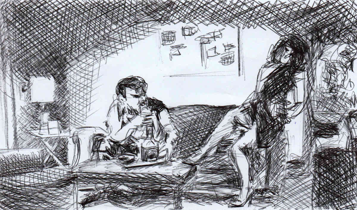 Sur un canapé by Marie Désert  Image: Copyright Adagp, Paris 2020. 