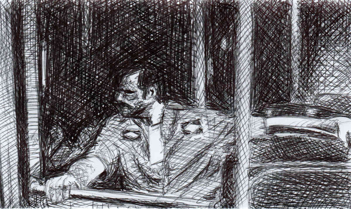 Dans le bus by Marie Désert  Image: Copyright Adagp, Paris 2020.