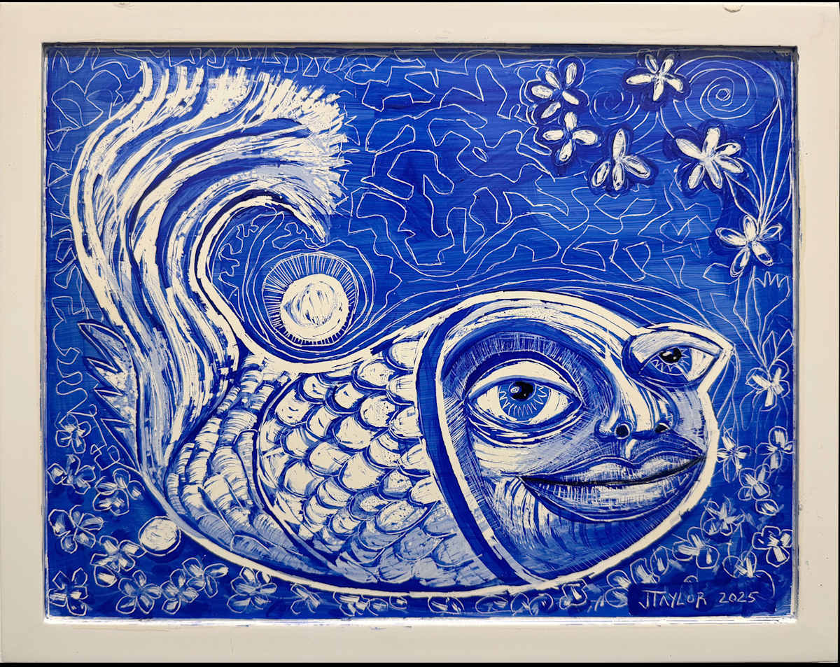 Fish Lines IV by Jennifer Taylor 