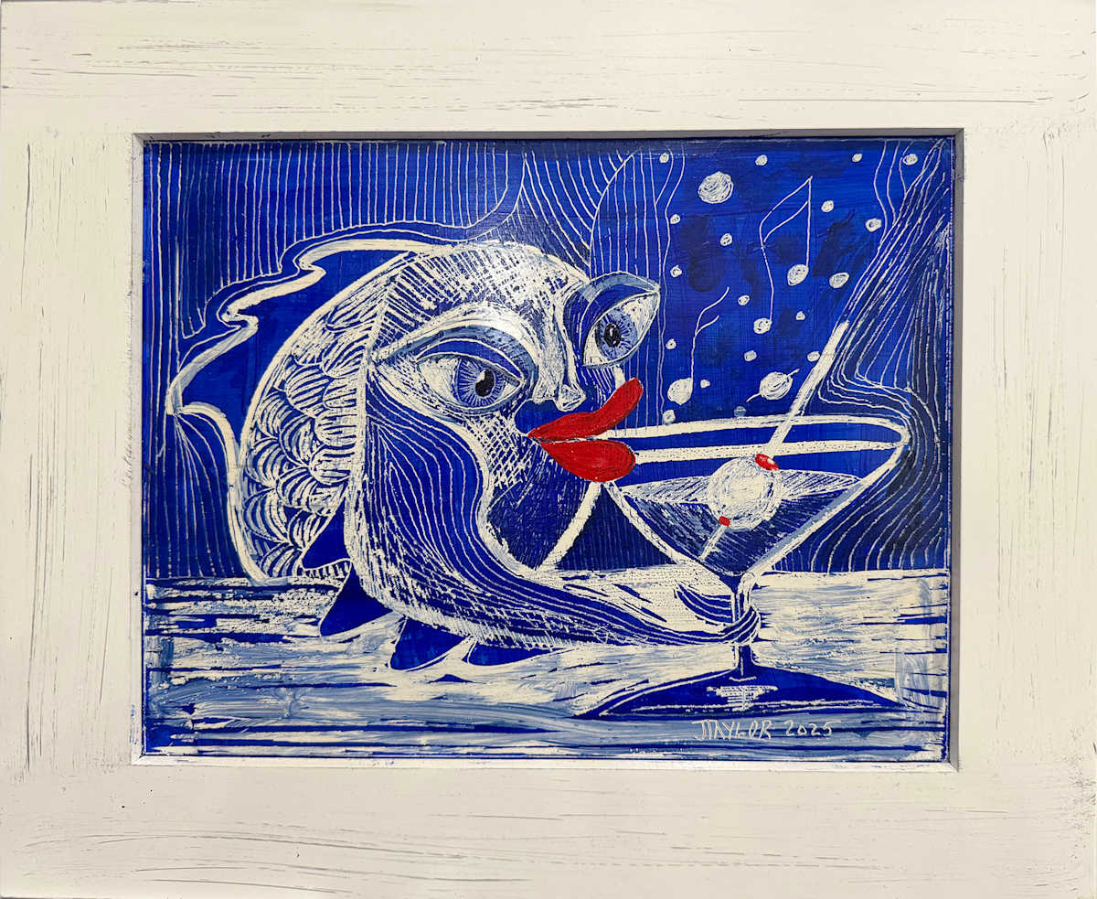 Fish Lines X by Jennifer Taylor 