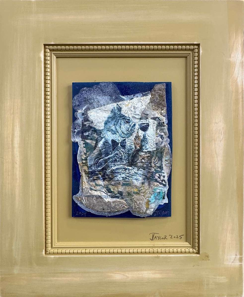 Fish Wine on Gold by Jennifer Taylor 