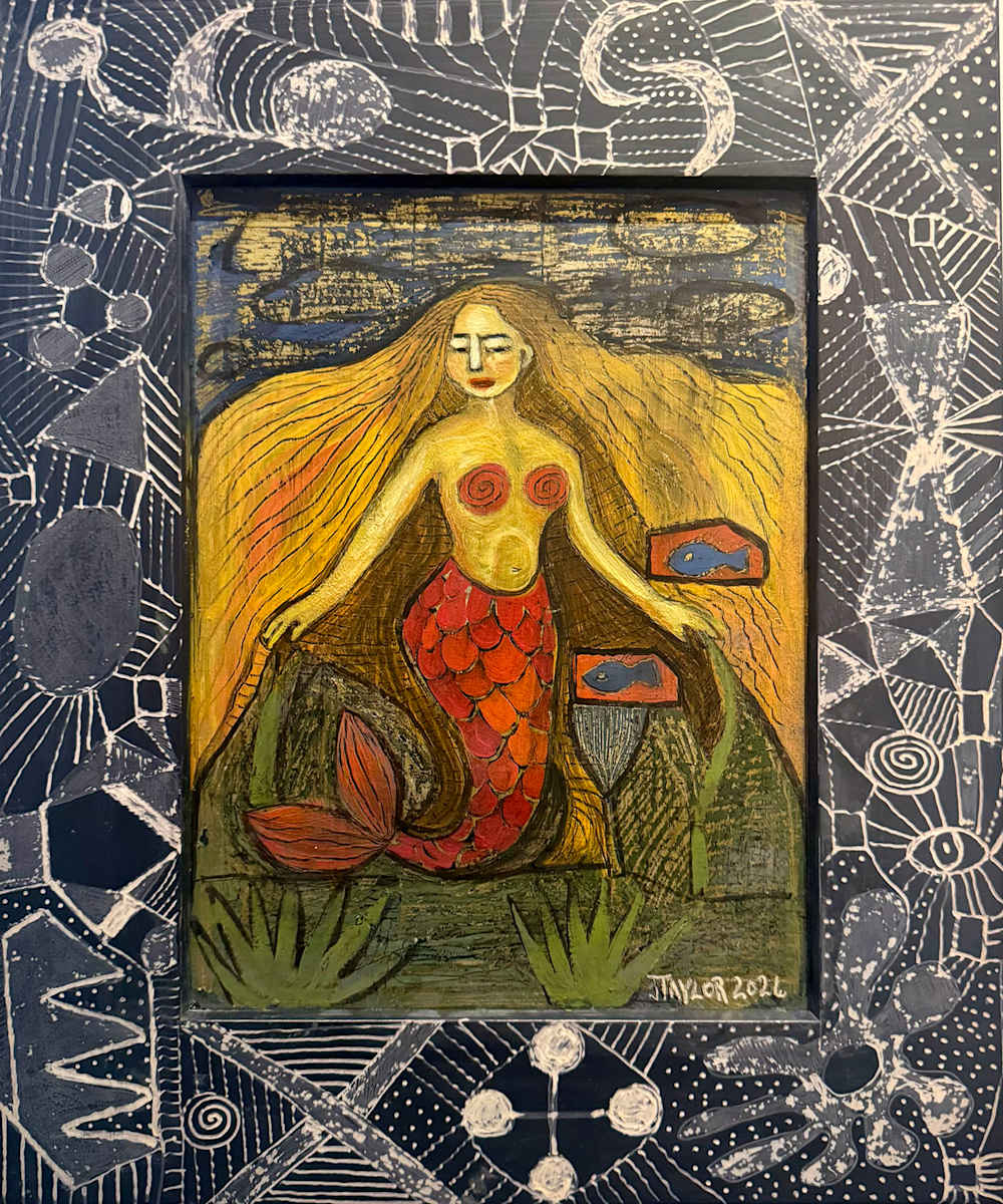 Mermaid with Red Tail by Jennifer Taylor 